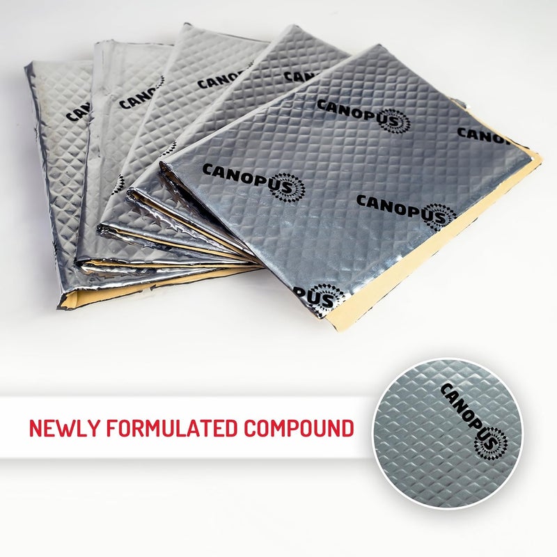 CANOPUS Sound Deadening Mat for Cars, 50 mil 36 sqft, Pack of 18 Sheets, Butyl Sound Deadener Mat, Audio Car Sound Dampening Material for Car Trunk, Door, Floor and Ceiling, Silver - Image 4